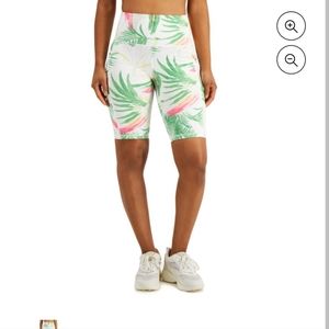 Ideology Womens Bike Shorts,Palms White